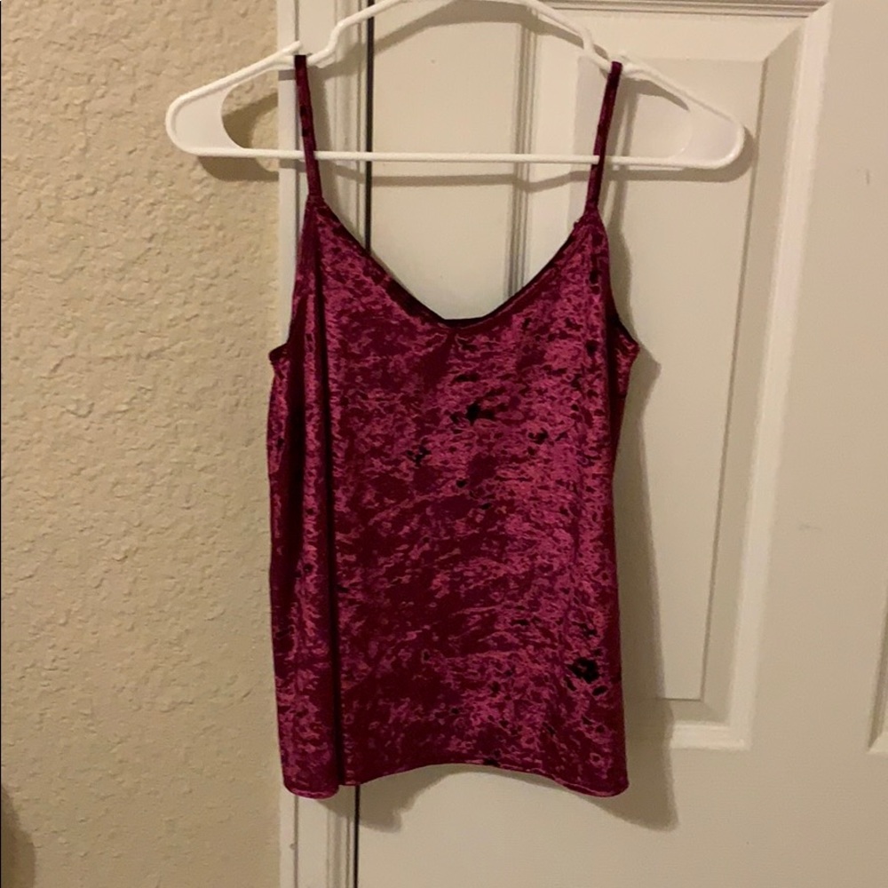velvet spaghetti top